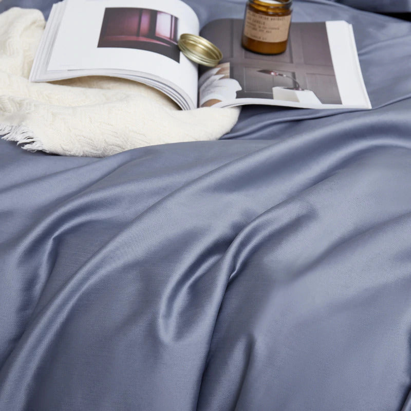 Indigo Blue Egyptian Cotton Bedding Set – view 4