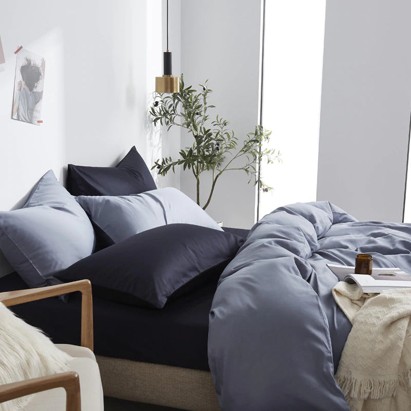 Indigo Blue Egyptian Cotton Bedding Set – view 3