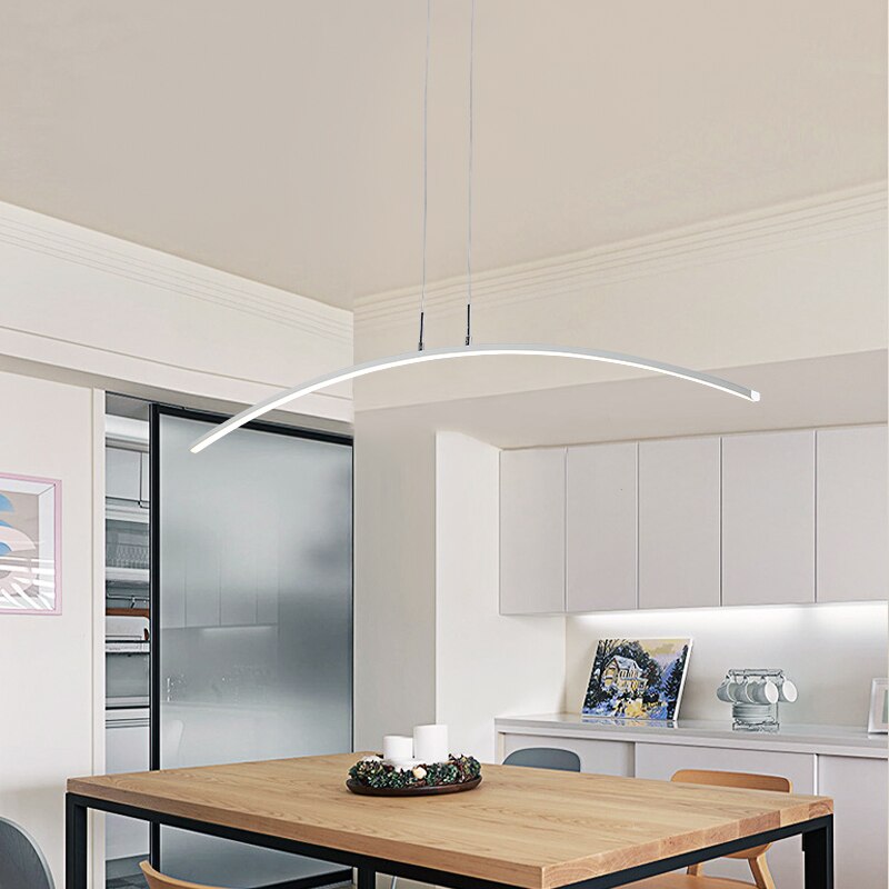 Nordic Hanging Arc Chandelier – White