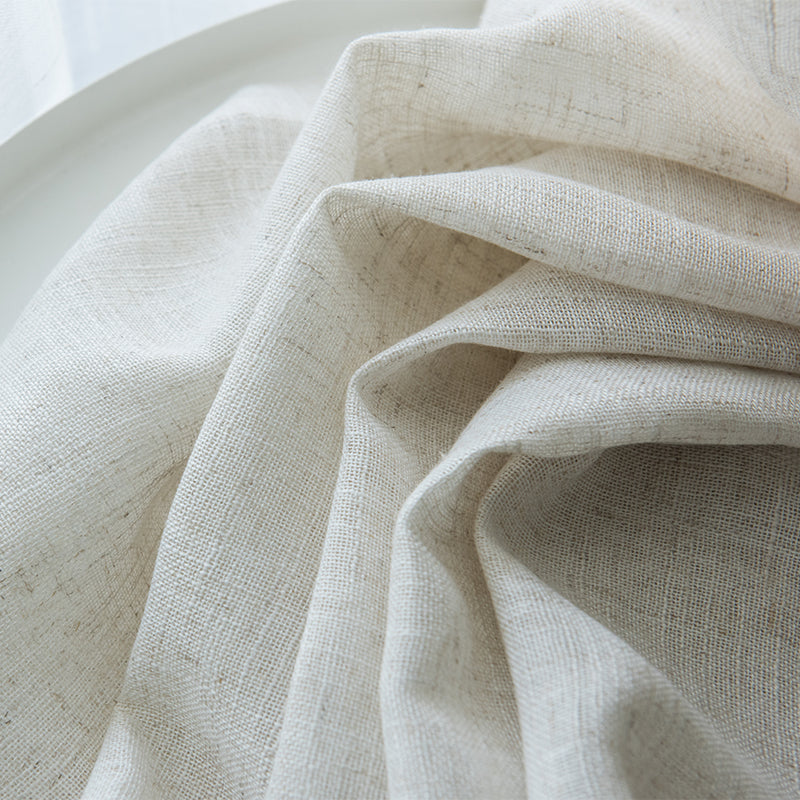 Sheer Ivory White Linen Drapes – view 6