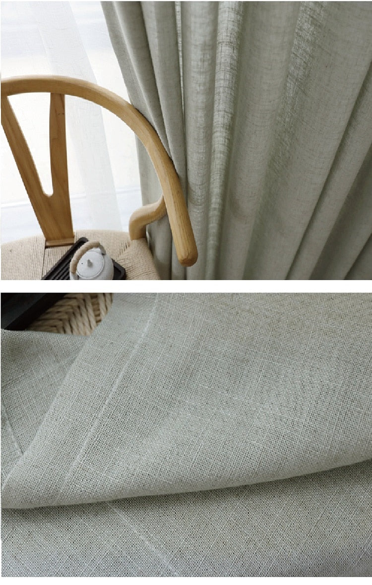 Sheer Light Gray Linen Drapes – view 3