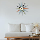 Mid Century Sunburst Clock