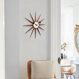 Mid Century Sunburst Clock