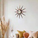 Mid Century Sunburst Clock