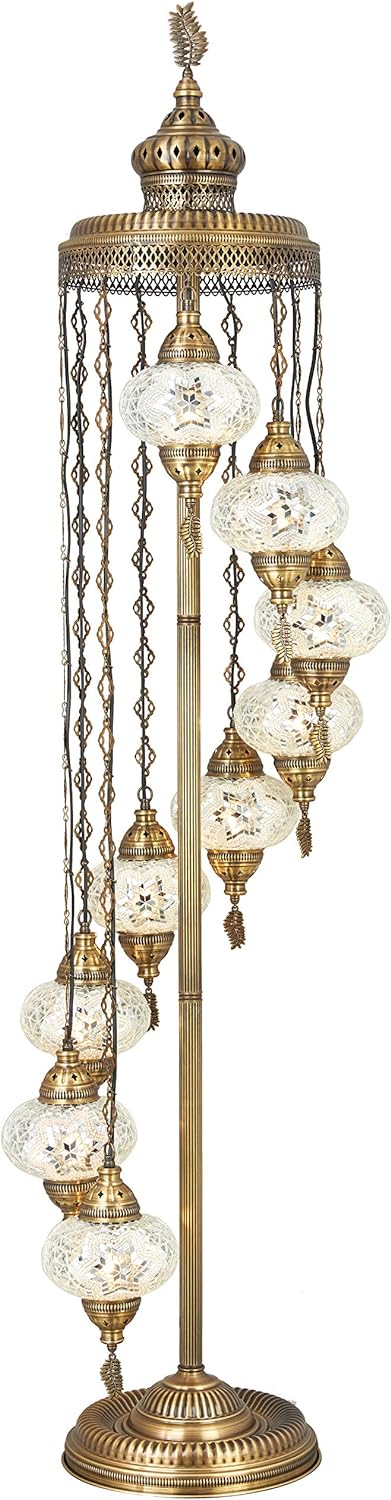 Mosaic Glass Globes Turkish Floor Lamp – view 8
