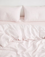 Blush Pink French Linen Bed Sheet Set