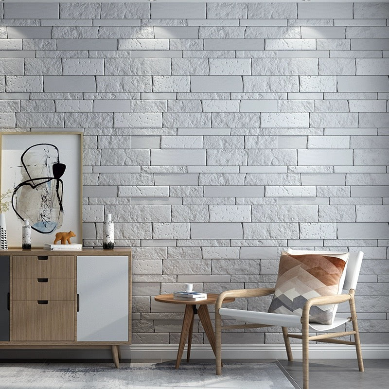 Peel and Stick Modern White Brick Wall Tiles