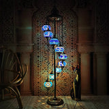 Mosaic Glass Globes Turkish Floor Lamp