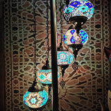 Mosaic Glass Globes Turkish Floor Lamp