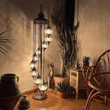 Mosaic Glass Globes Turkish Floor Lamp