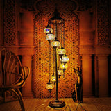 Mosaic Glass Globes Turkish Floor Lamp