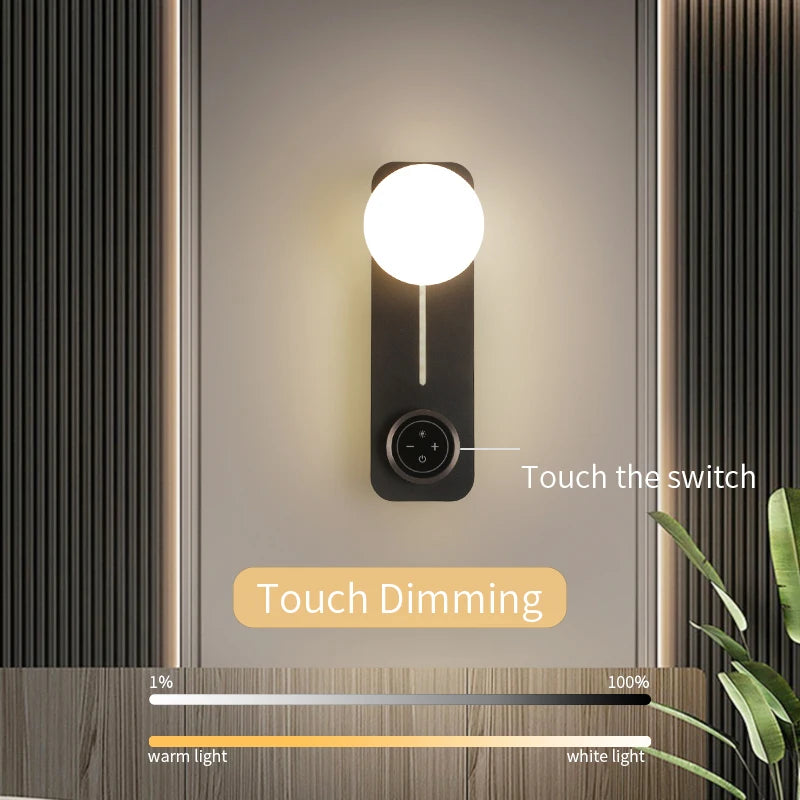 Touch Dimming Wall Sconce