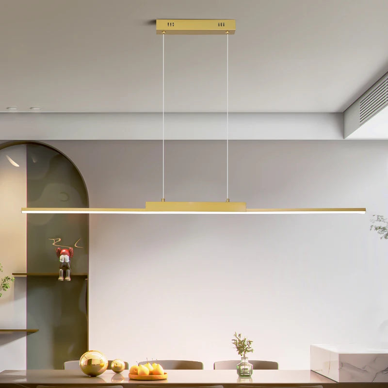Gold Linear LED Pendant Light - view 3