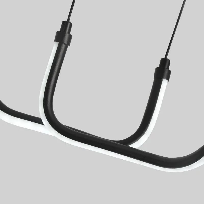 Curved Black LED Pendant Light - view 6