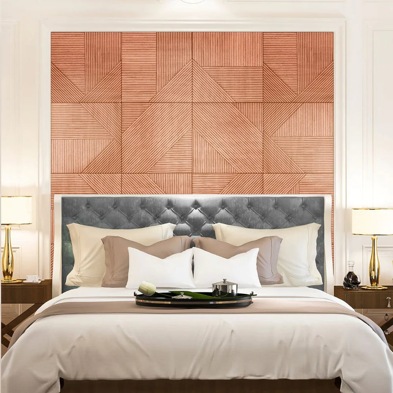 Euclid Stained Wooden Wall Panel