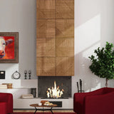 Euclid Stained Wooden Wall Panel