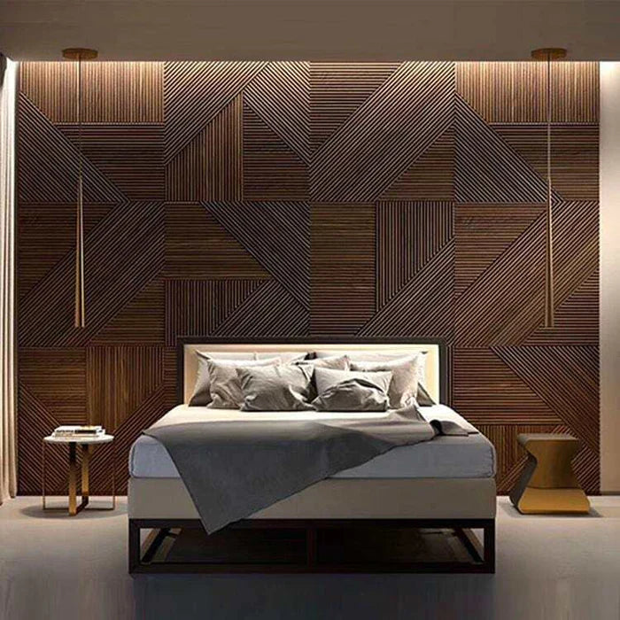 Euclid Stained Wooden Wall Panel – view 9