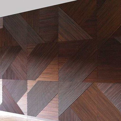 Euclid Stained Wooden Wall Panel