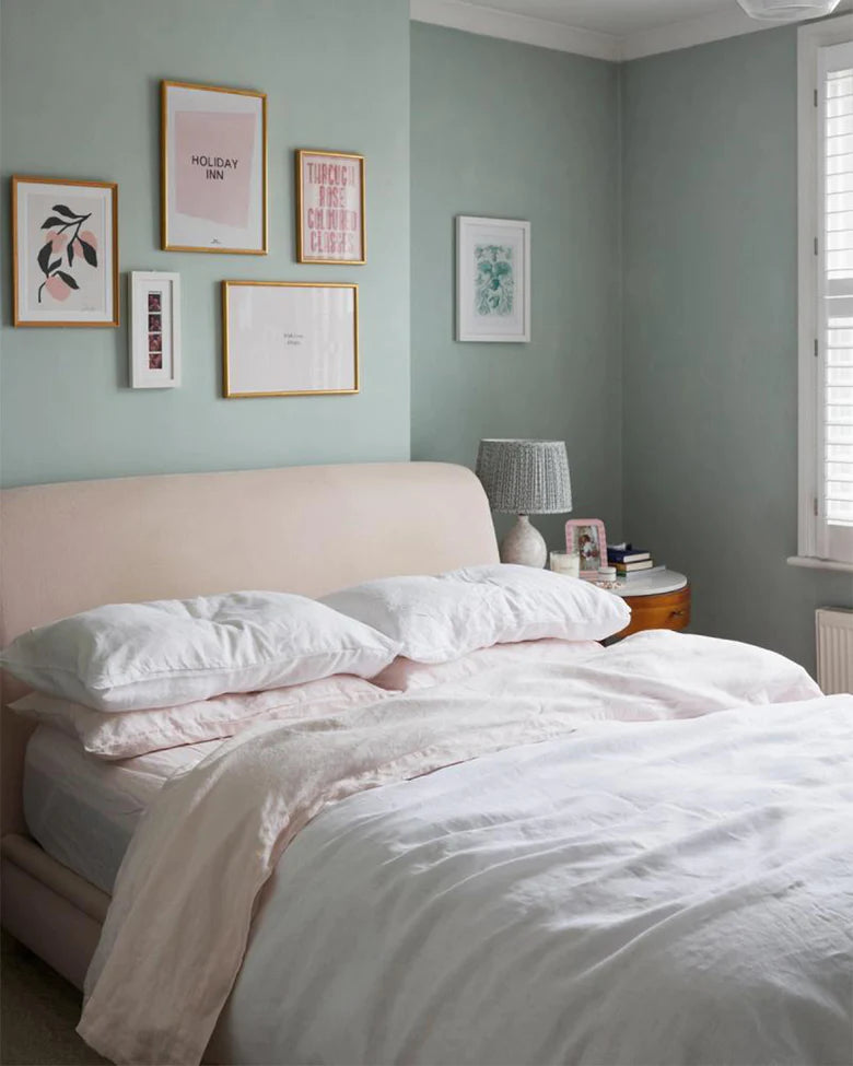 Pure White French Linen Bed Sheet Set – view 6