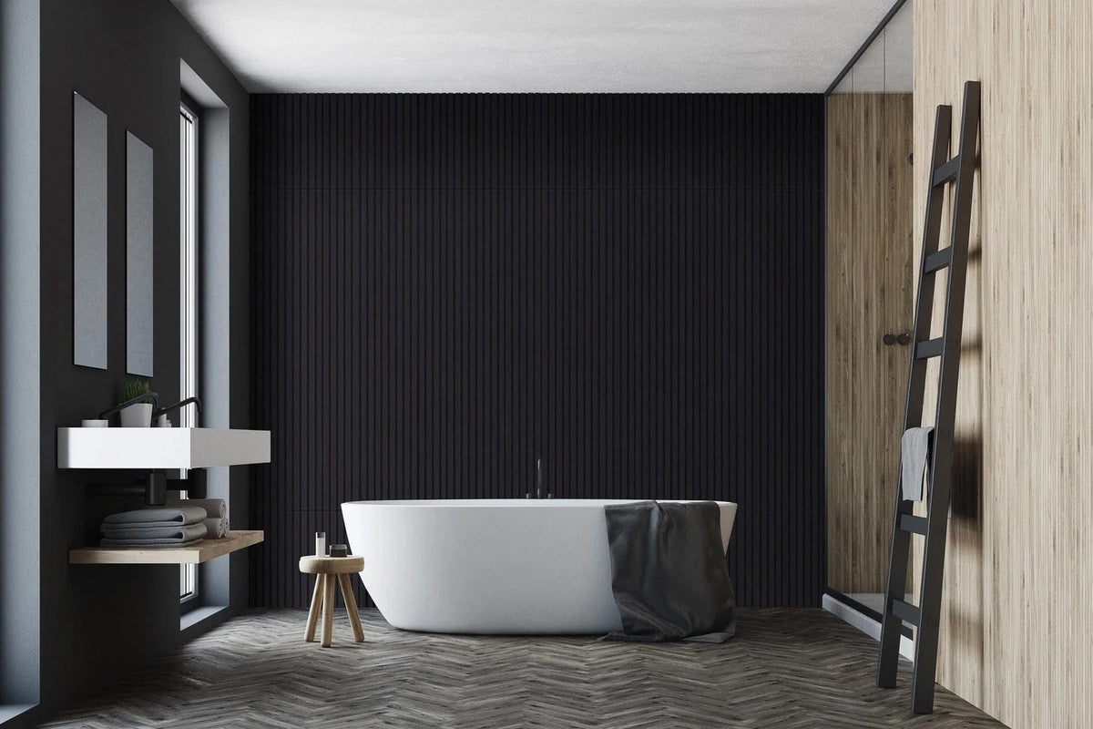 Black Color Matte Acoustic Slat Wall Panels – view 4
