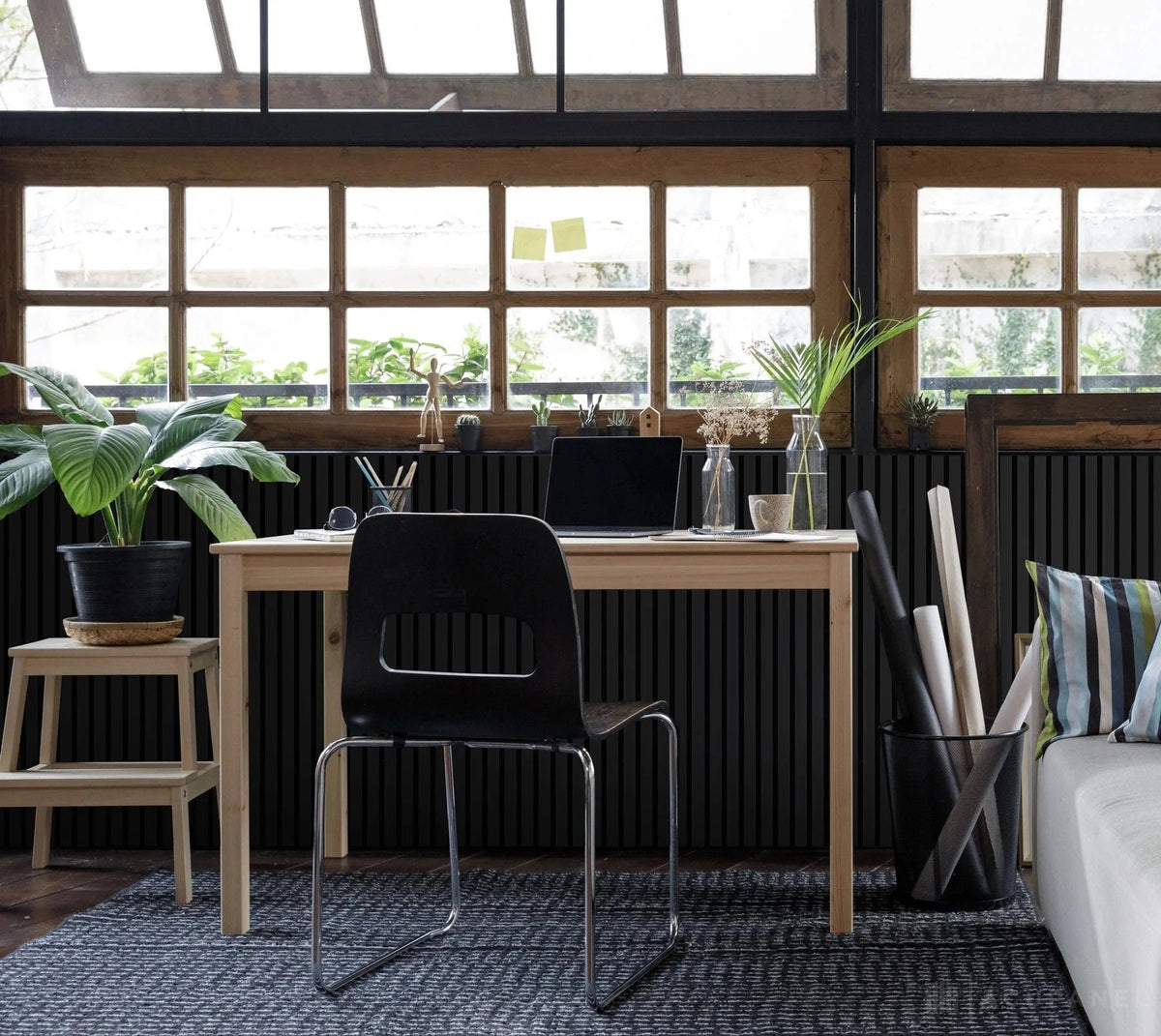 Black Color Matte Acoustic Slat Wall Panels – view 5