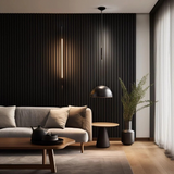 Black Color Matte Acoustic Slat Wall Panels