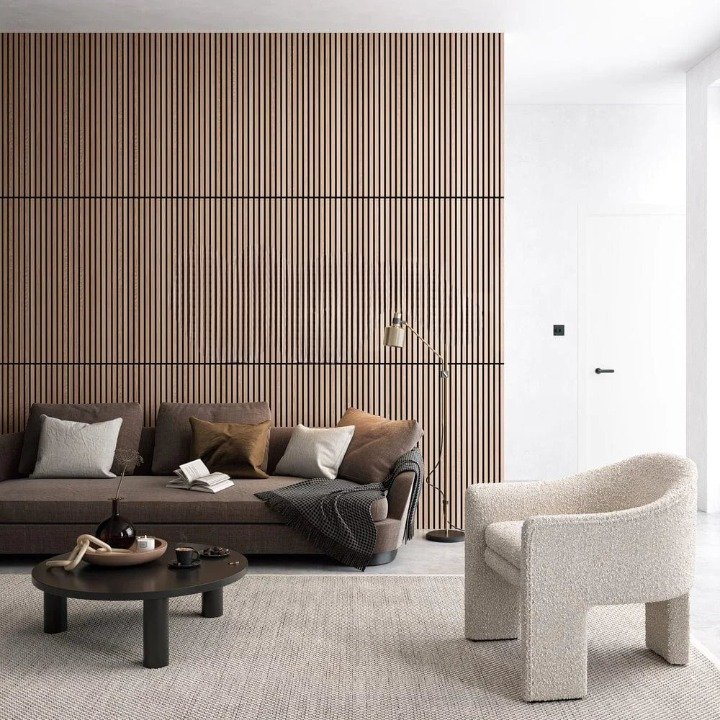American Natural Oak Luxury Acoustic Slat Wood Wall Panels