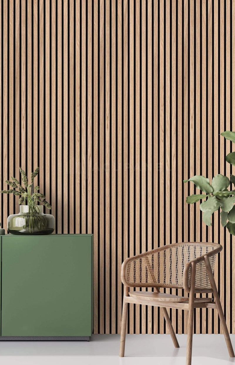 American Natural Oak Luxury Acoustic Slat Wood Wall Panels