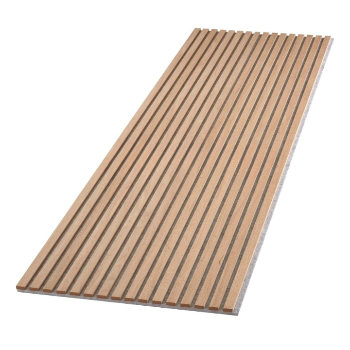 Luxury American Oak Grey Felt Acoustic Slat Wood Wall Panels – view 3