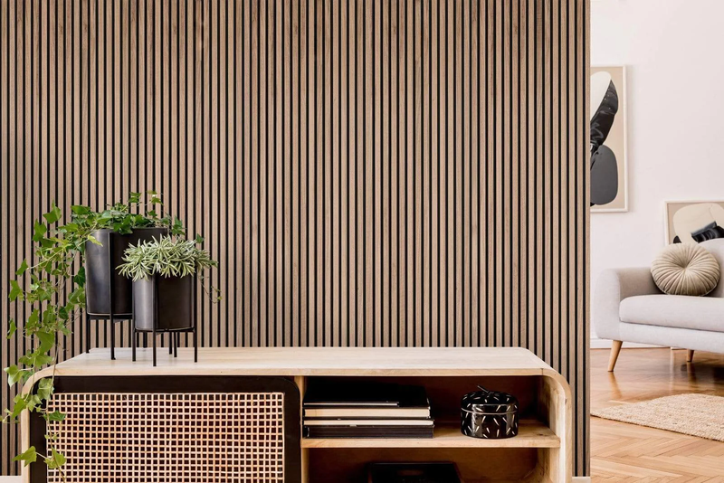 American Luxury Walnut Acoustic Slat Wood Wall Panels – ModernSpaceLiving