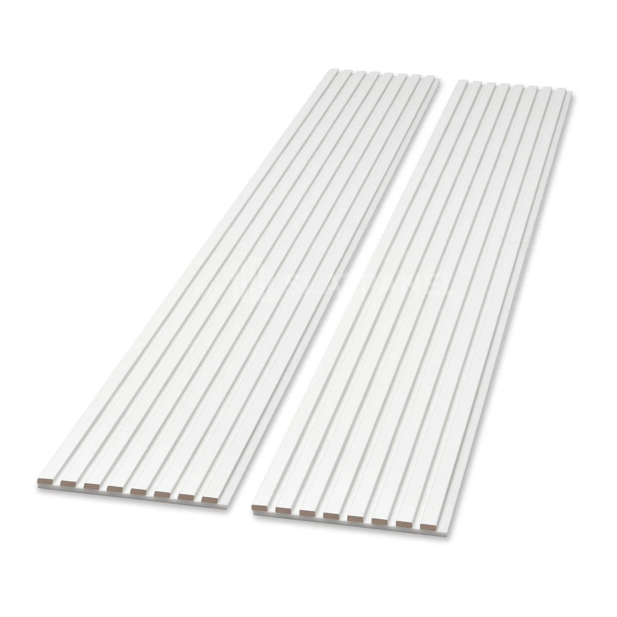 Snow White Color Matte Acoustic Slat Wall Panels – view 2
