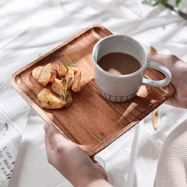 Handcrafted Solid Wood Rectangular Plater