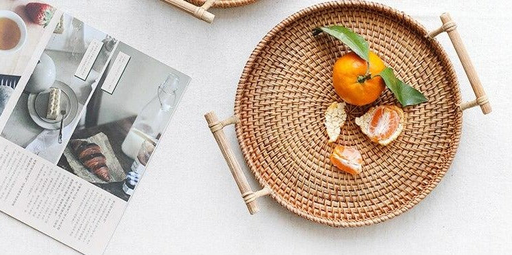 Handwoven Rattan Serving Tray – view 5