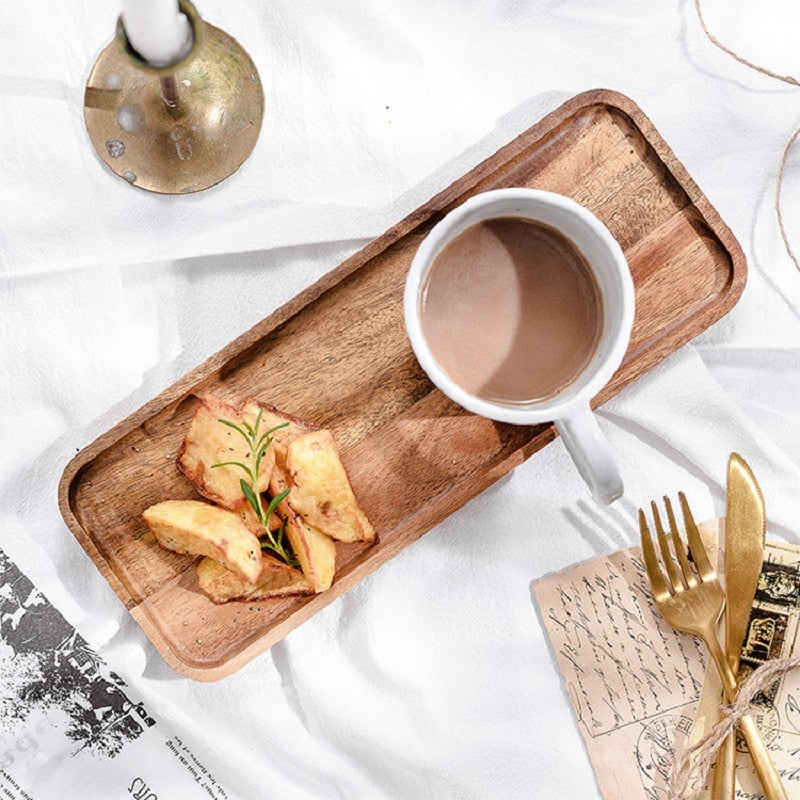 Handcrafted Solid Wood Rectangular Platter – view 4