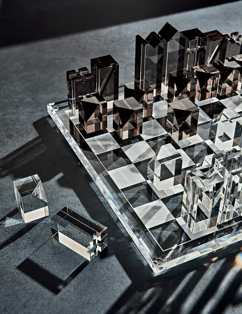 Crystal Clear Acrylic Chess Set