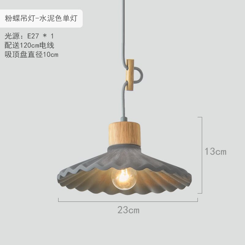 Nordic Minimal Pendant Light, Painted or Cement