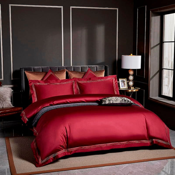 Ruby Embroidered Bedding Set