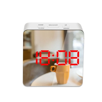Mirror LED Digital Alarm Clock with Temperature