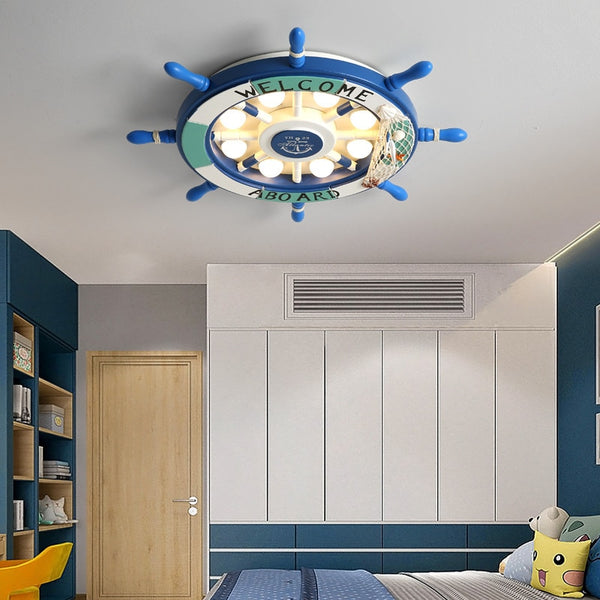 Cartoon Nursery Kids Children Corsair Rudder Ceiling Light Lamp For Children's Kids Room Girls Boys Bedroom Light Led Lighting