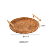 Handwoven Rattan Serving Tray