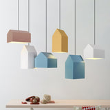 Modern Creative Pendant Light Fixture Macaron Island Cafe Bar Restaurant Iron Decoration LED One Lighting Hanging Lamp