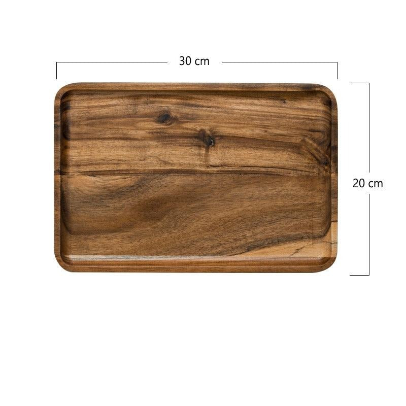 Handcrafted Solid Wood Square Plater