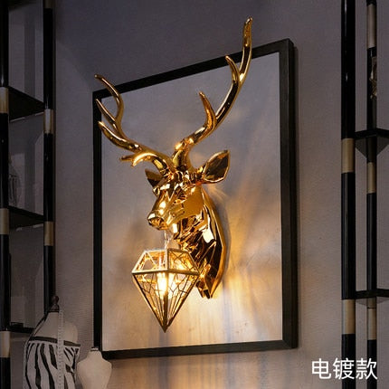 Antler Wall Sconce, Gold or Silver