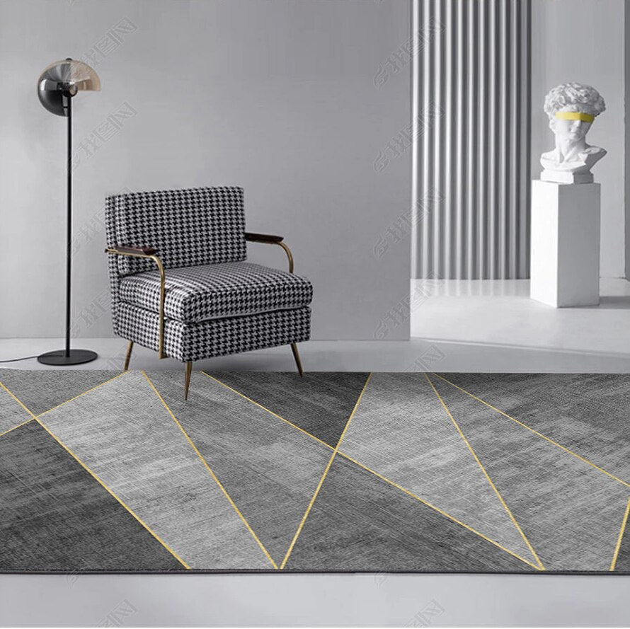 Modern Abstract Short-Plush Area Rug