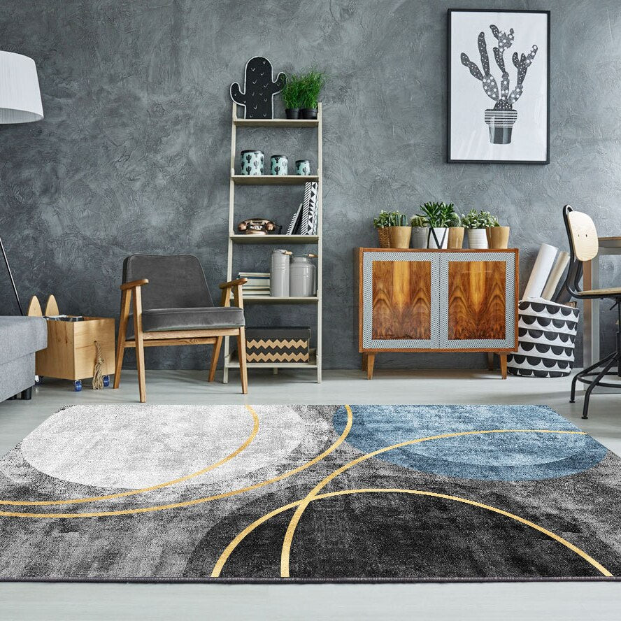 Modern Abstract Short-Plush Area Rug