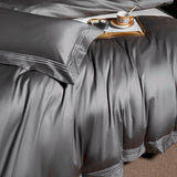 Silver Embroidered Bedding Set