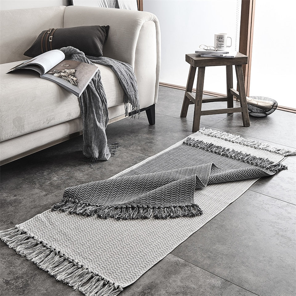 Modern Grey Cotton Mat – view 2