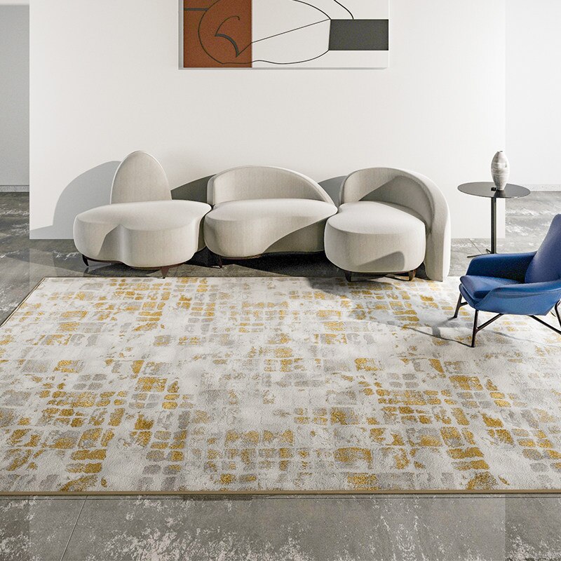 Light Luxury Geometric Fluffy Area Rug