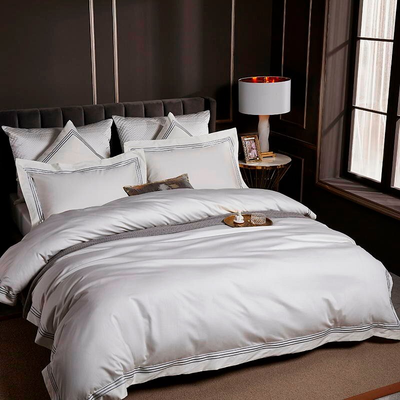 Pearl White Embroidered Bedding Set – view 2