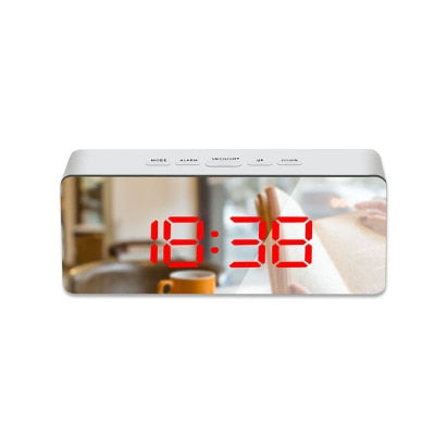 Mirror LED Digital Alarm Clock with Temperature